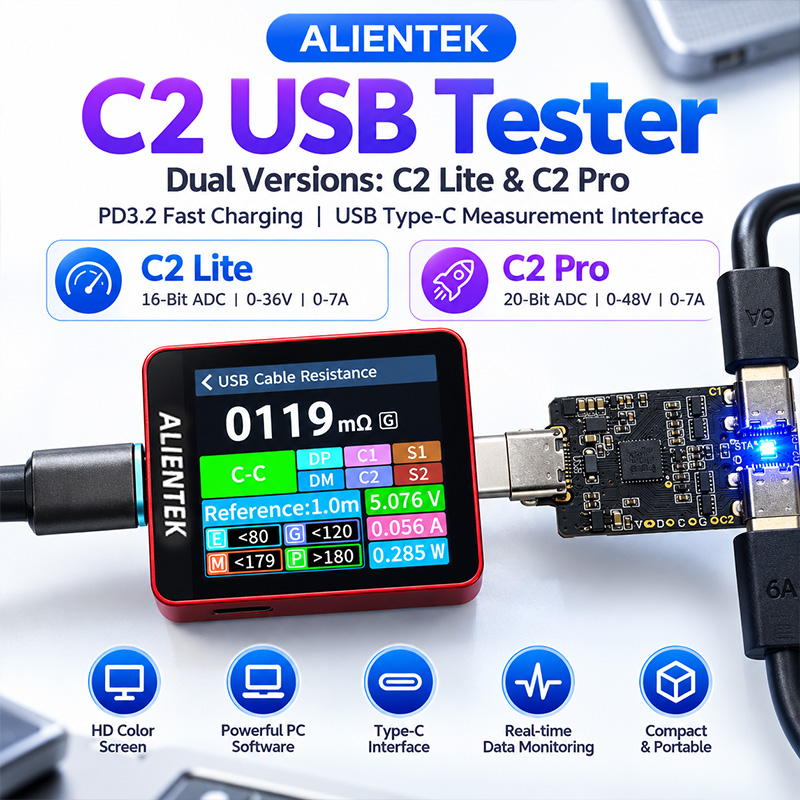 ALIENTEK C2 kleurenschermteste - Logic Analyzer Usb recensie en prijs